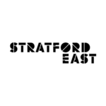 Stratford East in black bold type on a white background. 
