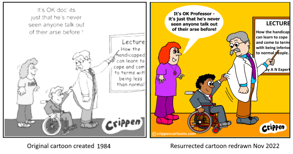 An update on Crippen’s cartoon resurrection project Disability Arts