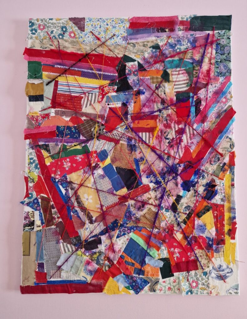 A textile collage